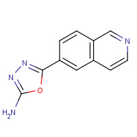 1105709-91-8 5-isoquinolin-6-yl-1,3,4-oxadiazol-2-amine chemical structure