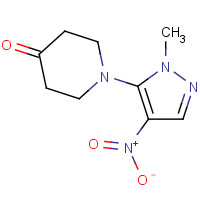 1428574-05-3 1-(2-methyl-4-nitropyrazol-3-yl)piperidin-4-one chemical structure