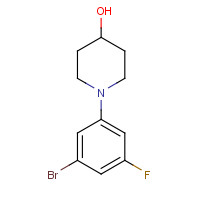1129541-98-5 1-(3-bromo-5-fluorophenyl)piperidin-4-ol chemical structure