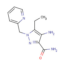 215299-75-5 4-amino-5-ethyl-1-(pyridin-2-ylmethyl)pyrazole-3-carboxamide chemical structure