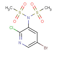 1204742-67-5 N-(5-bromo-2-chloropyridin-3-yl)-N-methylsulfonylmethanesulfonamide chemical structure