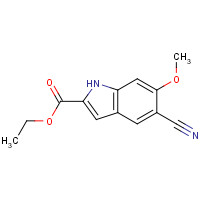 1229608-58-5 ethyl 5-cyano-6-methoxy-1H-indole-2-carboxylate chemical structure