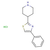 1205636-88-9 4-phenyl-2-piperidin-4-yl-1,3-thiazole;hydrochloride chemical structure