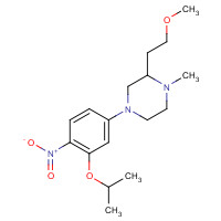 1462950-85-1 2-(2-methoxyethyl)-1-methyl-4-(4-nitro-3-propan-2-yloxyphenyl)piperazine chemical structure