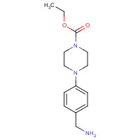 1359964-17-2 ethyl 4-[4-(aminomethyl)phenyl]piperazine-1-carboxylate chemical structure