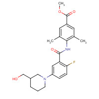 1529760-78-8 methyl 4-[[2-fluoro-5-[3-(hydroxymethyl)piperidin-1-yl]benzoyl]amino]-3,5-dimethylbenzoate chemical structure