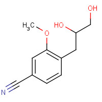 1374358-57-2 4-(2,3-dihydroxypropyl)-3-methoxybenzonitrile chemical structure