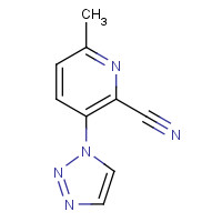 1384199-28-3 6-methyl-3-(triazol-1-yl)pyridine-2-carbonitrile chemical structure