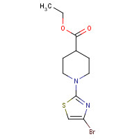 1207618-17-4 ethyl 1-(4-bromo-1,3-thiazol-2-yl)piperidine-4-carboxylate chemical structure