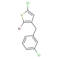 1014644-84-8 2-bromo-5-chloro-3-[(3-chlorophenyl)methyl]thiophene chemical structure
