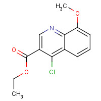 27568-05-4 ethyl 4-chloro-8-methoxyquinoline-3-carboxylate chemical structure