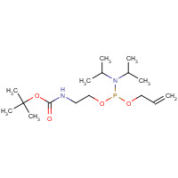 287105-98-0 tert-butyl N-[2-[[di(propan-2-yl)amino]-prop-2-enoxyphosphanyl]oxyethyl]carbamate chemical structure