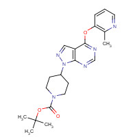 1196485-65-0 tert-butyl 4-[4-(2-methylpyridin-3-yl)oxypyrazolo[3,4-d]pyrimidin-1-yl]piperidine-1-carboxylate chemical structure