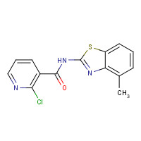 383865-27-8 2-chloro-N-(4-methyl-1,3-benzothiazol-2-yl)pyridine-3-carboxamide chemical structure
