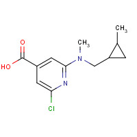 868665-52-5 2-chloro-6-[methyl-[(2-methylcyclopropyl)methyl]amino]pyridine-4-carboxylic acid chemical structure