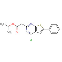 885460-48-0 propan-2-yl 2-(4-chloro-6-phenylthieno[2,3-d]pyrimidin-2-yl)acetate chemical structure