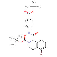 1430563-97-5 tert-butyl 5-bromo-1-[[4-[(2-methylpropan-2-yl)oxycarbonyl]phenyl]carbamoyl]-3,4-dihydro-1H-isoquinoline-2-carboxylate chemical structure