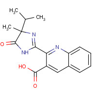 81335-37-7 2-(4-methyl-5-oxo-4-propan-2-yl-1H-imidazol-2-yl)quinoline-3-carboxylic acid chemical structure