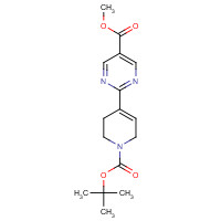 1035271-58-9 methyl 2-[1-[(2-methylpropan-2-yl)oxycarbonyl]-3,6-dihydro-2H-pyridin-4-yl]pyrimidine-5-carboxylate chemical structure
