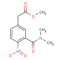 594844-71-0 methyl 2-[3-(dimethylcarbamoyl)-4-nitrophenyl]acetate chemical structure