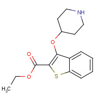 1416051-62-1 ethyl 3-piperidin-4-yloxy-1-benzothiophene-2-carboxylate chemical structure
