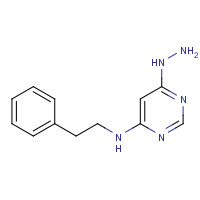 1463509-51-4 6-hydrazinyl-N-(2-phenylethyl)pyrimidin-4-amine chemical structure