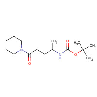 948883-18-9 tert-butyl N-(5-oxo-5-piperidin-1-ylpentan-2-yl)carbamate chemical structure