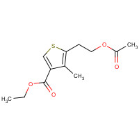 19156-47-9 ethyl 5-(2-acetyloxyethyl)-4-methylthiophene-3-carboxylate chemical structure
