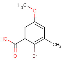 174417-54-0 2-bromo-5-methoxy-3-methylbenzoic acid chemical structure