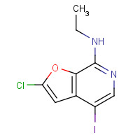 1326713-80-7 2-chloro-N-ethyl-4-iodofuro[2,3-c]pyridin-7-amine chemical structure