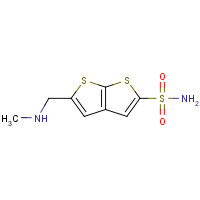 122266-89-1 2-(methylaminomethyl)thieno[2,3-b]thiophene-5-sulfonamide chemical structure
