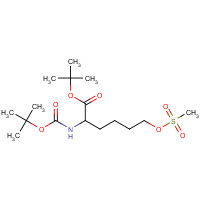 878905-11-4 tert-butyl 2-[(2-methylpropan-2-yl)oxycarbonylamino]-6-methylsulfonyloxyhexanoate chemical structure