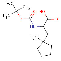 666725-94-6 3-(1-methylcyclopentyl)-2-[(2-methylpropan-2-yl)oxycarbonylamino]propanoic acid chemical structure