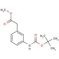1256633-22-3 methyl 2-[3-[(2-methylpropan-2-yl)oxycarbonylamino]phenyl]acetate chemical structure