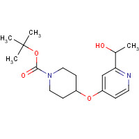 960001-42-7 tert-butyl 4-[2-(1-hydroxyethyl)pyridin-4-yl]oxypiperidine-1-carboxylate chemical structure