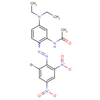 52697-38-8 N-[2-[(2-bromo-4,6-dinitrophenyl)diazenyl]-5-(diethylamino)phenyl]acetamide chemical structure