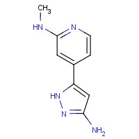 1240522-25-1 4-(3-amino-1H-pyrazol-5-yl)-N-methylpyridin-2-amine chemical structure