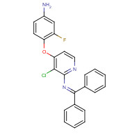1174046-76-4 4-[2-(benzhydrylideneamino)-3-chloropyridin-4-yl]oxy-3-fluoroaniline chemical structure