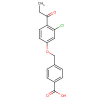 1234-31-7 4-[(3-chloro-4-propanoylphenoxy)methyl]benzoic acid chemical structure