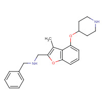 1443208-00-1 N-[(3-methyl-4-piperidin-4-yloxy-1-benzofuran-2-yl)methyl]-1-phenylmethanamine chemical structure