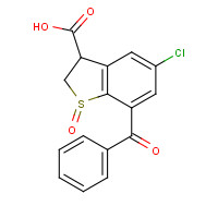 93669-98-8 7-benzoyl-5-chloro-1-oxo-2,3-dihydro-1-benzothiophene-3-carboxylic acid chemical structure