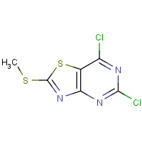 87789-35-3 5,7-dichloro-2-methylsulfanyl-[1,3]thiazolo[4,5-d]pyrimidine chemical structure