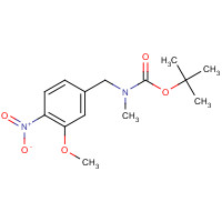457099-61-5 tert-butyl N-[(3-methoxy-4-nitrophenyl)methyl]-N-methylcarbamate chemical structure