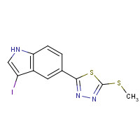 1401348-61-5 2-(3-iodo-1H-indol-5-yl)-5-methylsulfanyl-1,3,4-thiadiazole chemical structure