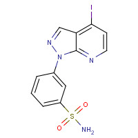 1356054-64-2 3-(4-iodopyrazolo[3,4-b]pyridin-1-yl)benzenesulfonamide chemical structure