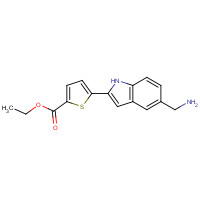 1137643-52-7 ethyl 5-[5-(aminomethyl)-1H-indol-2-yl]thiophene-2-carboxylate chemical structure