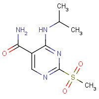 1403864-77-6 2-methylsulfonyl-4-(propan-2-ylamino)pyrimidine-5-carboxamide chemical structure