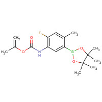 1454682-73-5 prop-1-en-2-yl N-[2-fluoro-4-methyl-5-(4,4,5,5-tetramethyl-1,3,2-dioxaborolan-2-yl)phenyl]carbamate chemical structure