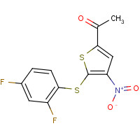 1247819-59-5 1-[5-(2,4-difluorophenyl)sulfanyl-4-nitrothiophen-2-yl]ethanone chemical structure