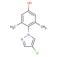 1393125-89-7 4-(4-chloropyrazol-1-yl)-3,5-dimethylphenol chemical structure